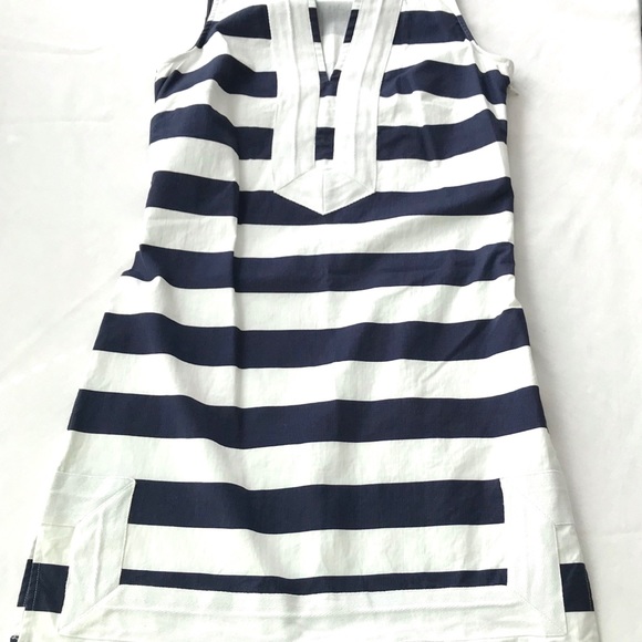 Sail to Sable Navy Nautical Stripe Tank Dress - Picture 3 of 5